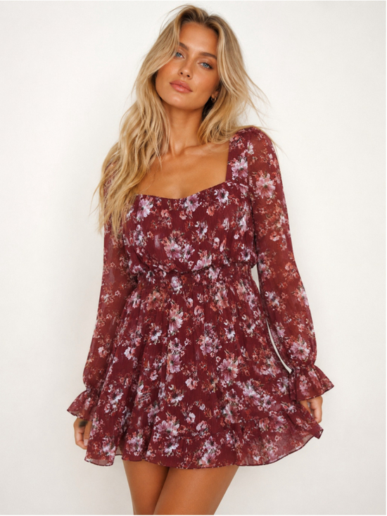 Altar'd State Dresses & Skirts - Altar’d State Floral Mini Dress Coquette Romantic Boho Coquette Parisian Scandi